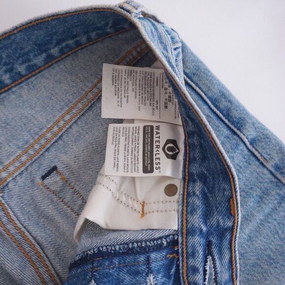 Levi’s Wedgie Fit Jeans Light Wash Straight Waterless 100% Cotton Denim 25 - Picture 11 of 14
